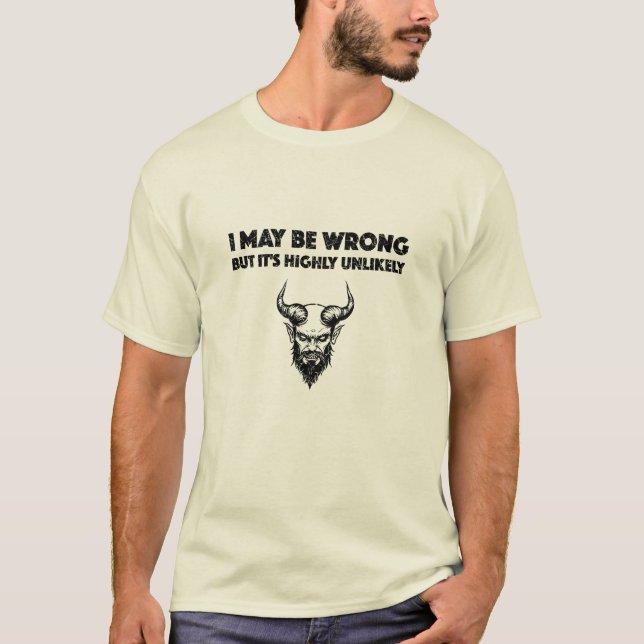 Camiseta Puedo equivocarme, pero es muy improbable - Hombre (Anverso)