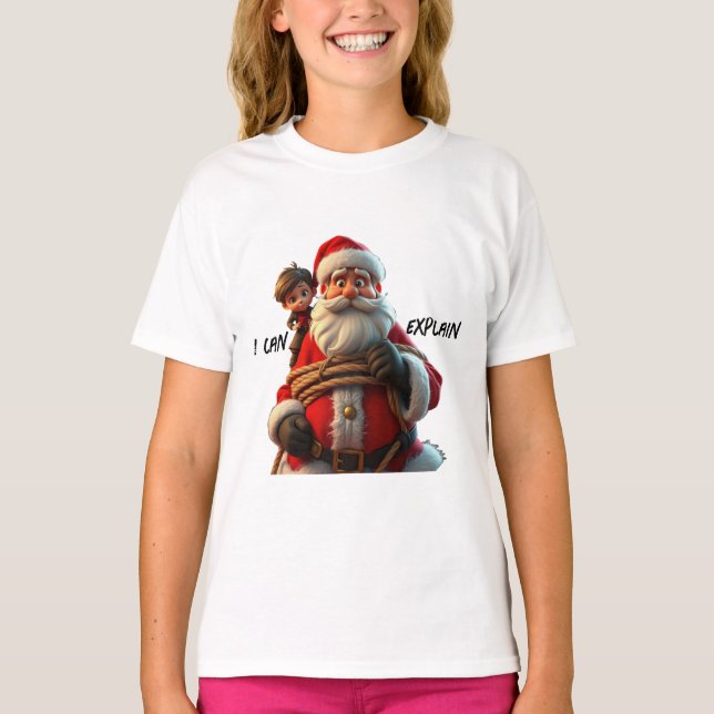 Camiseta Puedo Explicarlo, Personalizado Santa Claus Y Pequ (Anverso)