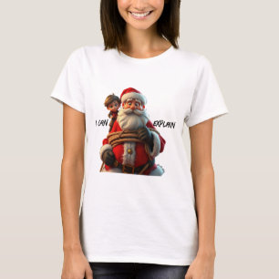Camiseta Puedo Explicarlo, Personalizado Santa Claus Y Pequ