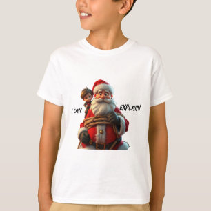 Camiseta Puedo Explicarlo, Personalizado Santa Claus Y Pequ