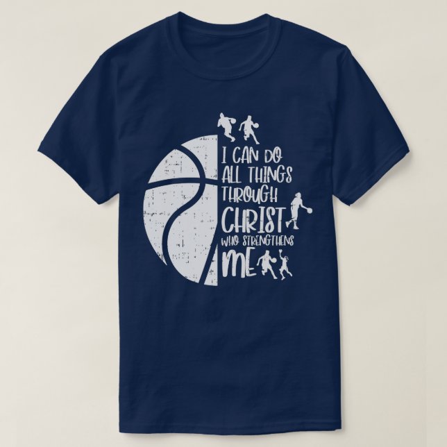 Camiseta Puedo hacer cosas a través del Cristo Cristiano de (Diseño del anverso)