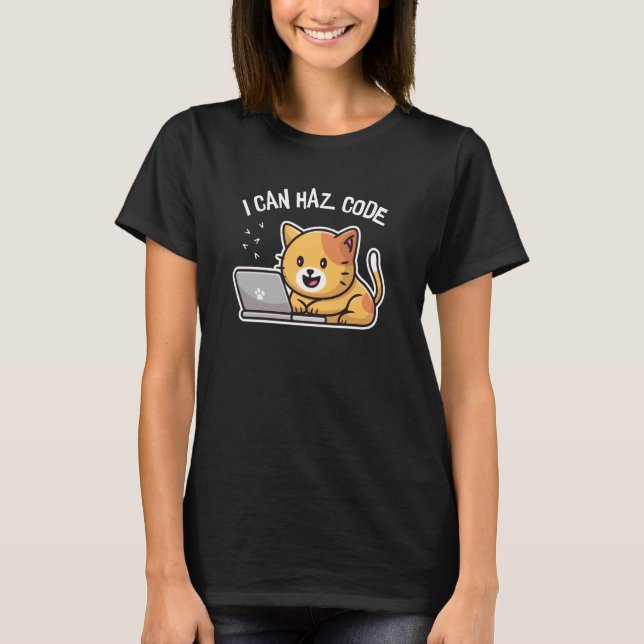 Camiseta Puedo hacer que el programador de gatos de la comp (Anverso)