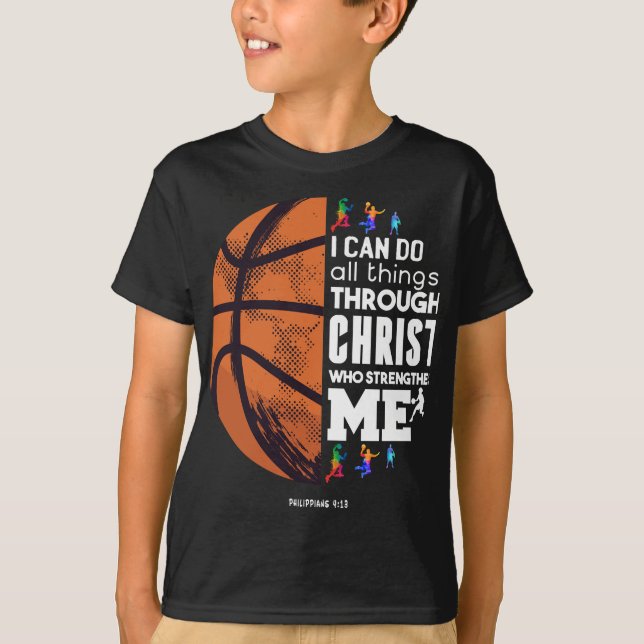 Camiseta Puedo Hacer Todas Las Cosas A Través De Christ Bas (Anverso)