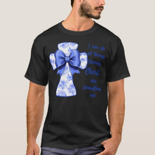 Camiseta Puedo Hacer Todas Las Cosas A Través De Cristo Azu