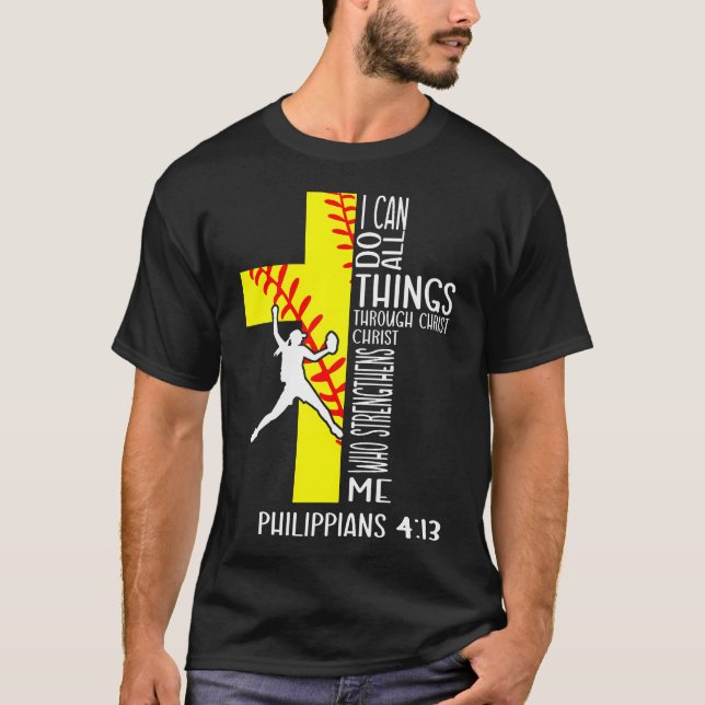 Camiseta Puedo hacer todas las cosas a través de Cristo Sof (Anverso)