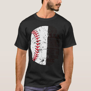 Camiseta Puedo hacer todas las cosas a través del béisbol m