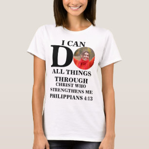 Camiseta Puedo hacer todas las cosas con foto cristiana ver