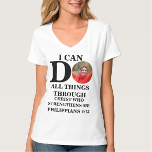 Camiseta Puedo hacer todas las cosas con foto cristiana ver