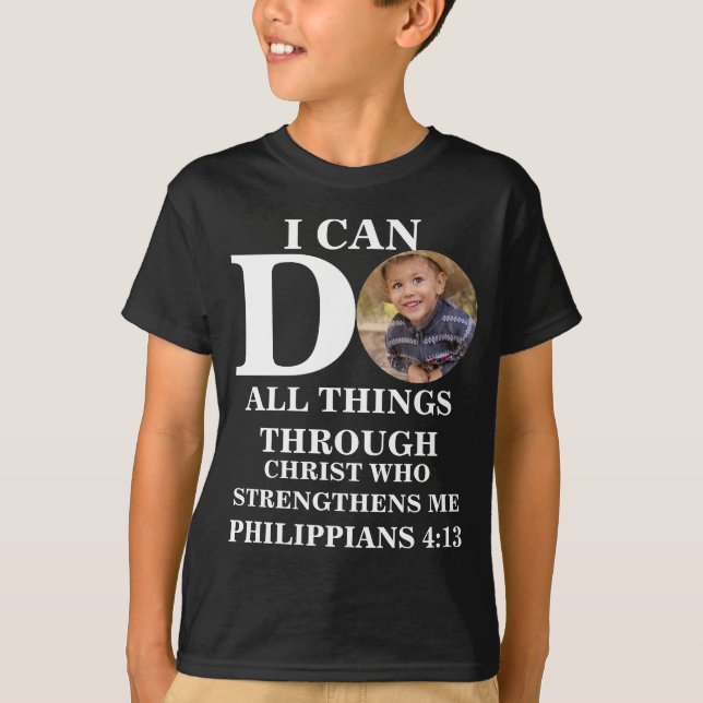 Camiseta Puedo hacer todas las cosas foto cristiana verso d (Anverso)