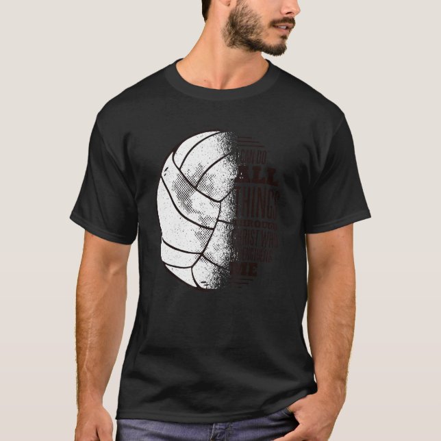 Camiseta Puedo Hacer Todas Las Cosas Gracioso Voleibol Dise (Anverso)