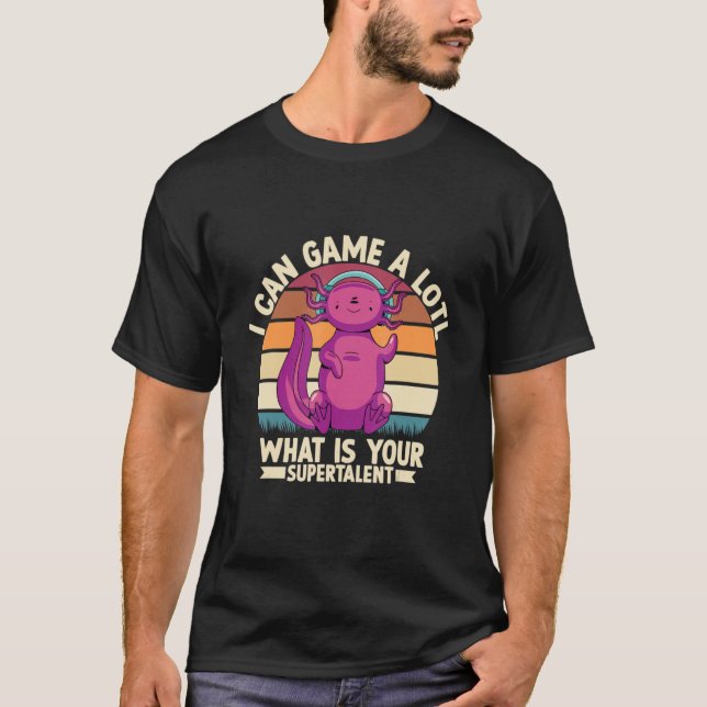 Camiseta Puedo Jugar A Un Juego De Videojuegos Axolotl (Anverso)