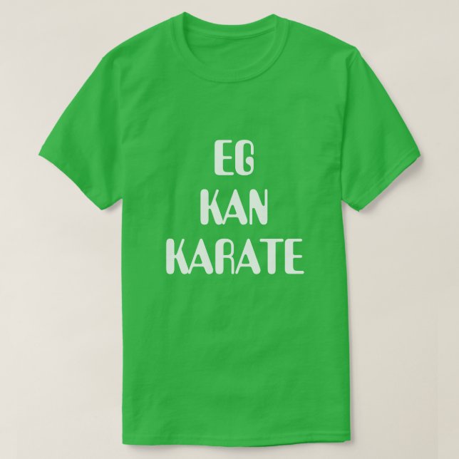 Camiseta Puedo karate en verde noruego (Diseño del anverso)