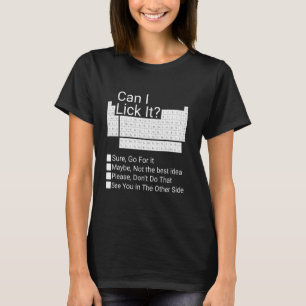 Camiseta ¿Puedo Lamerlo Divertida Tabla Periódica De Elemen