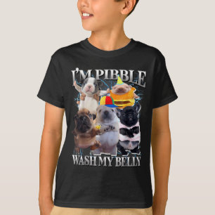 Camiseta Puedo lavar mi barriga Perro divertido Limpia mi b