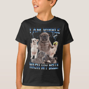 Camiseta Puedo lavar mi barriga Perro divertido limpia mi b