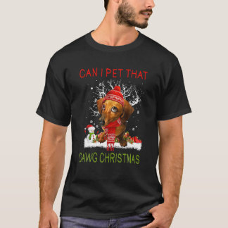 Camiseta ¿Puedo Mascota Que Weiner Daschun, Funny Navidad D