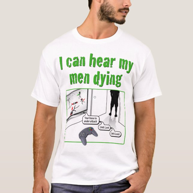 Camiseta Puedo oír mi muerte de los hombres (Anverso)