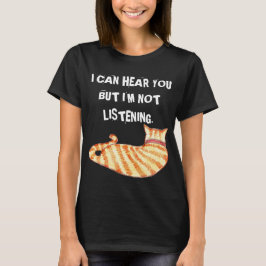 Camiseta "Puedo oírle pero no soy" gato divertido que