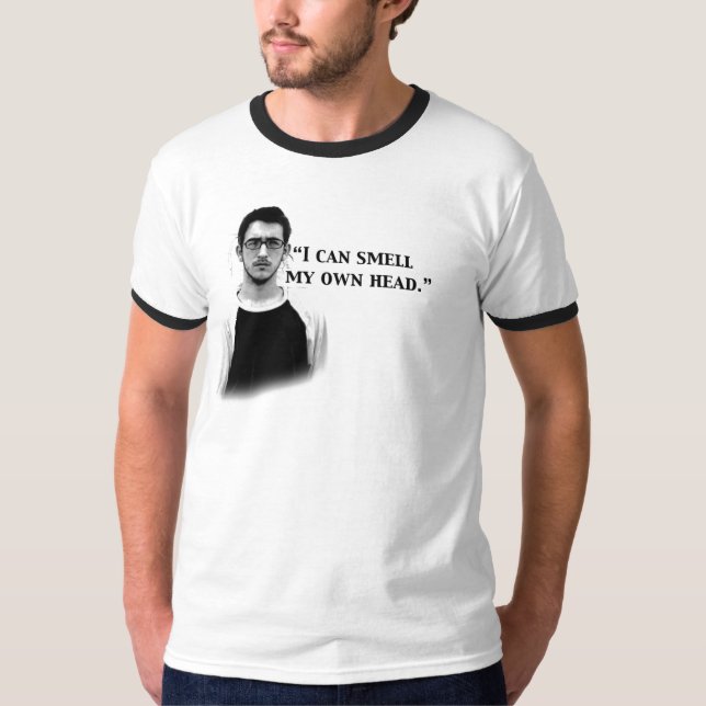Camiseta Puedo oler mi propia cabeza (Anverso)