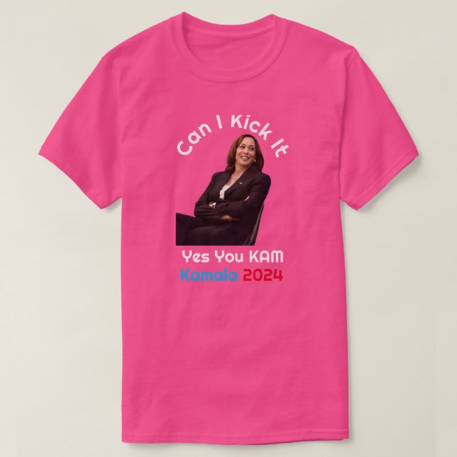 Camiseta ¿Puedo Patearlo Kamala Harris 2024? (Diseño del anverso)