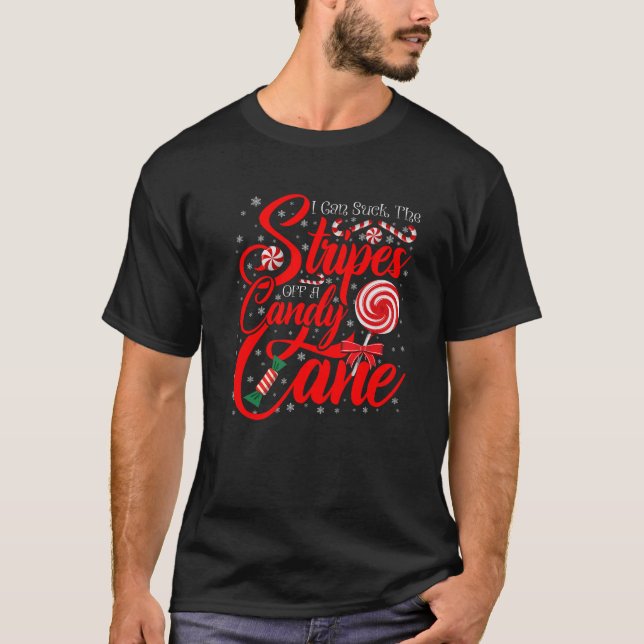 Camiseta Puedo Sacar Las Rayas De Un Navidad De Caña De Ván (Anverso)