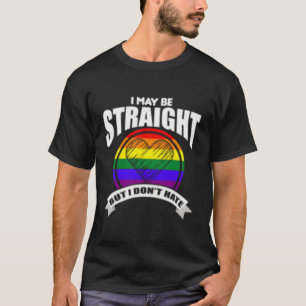 Camiseta Puedo Ser Directo Pero No Soy Lbgt Rainbow