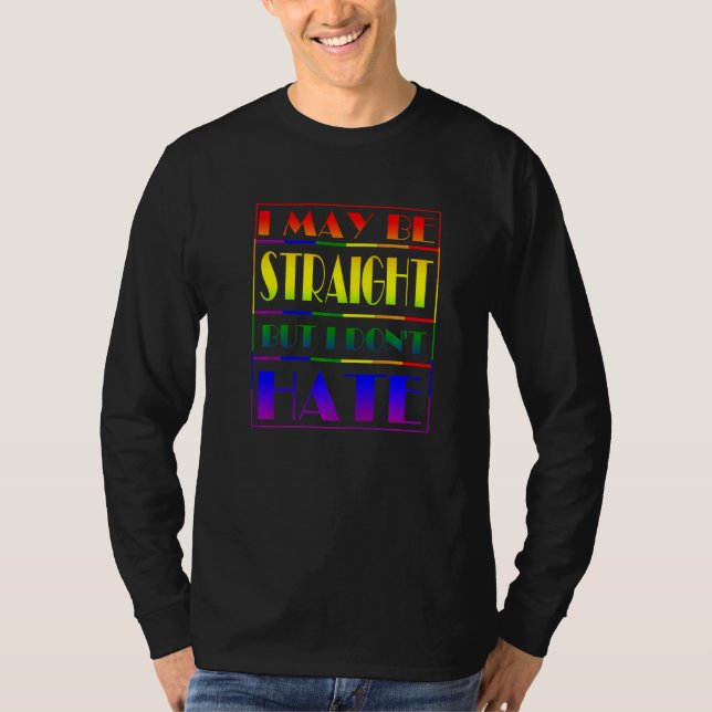 Camiseta Puedo ser franco, pero no odio a Lgbt, aliado orgu (Anverso)