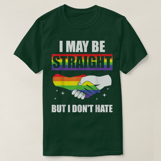 Camiseta Puedo ser franco pero no odio el orgullo gay LGBT (Diseño del anverso)