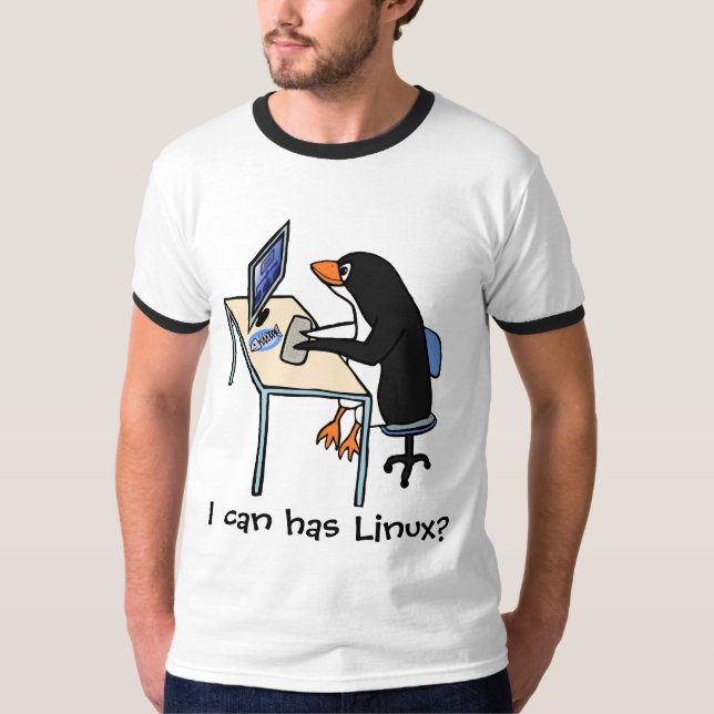 Camiseta ¿Puedo tengo Linux? (Anverso)