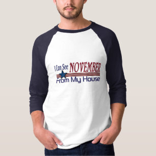Camiseta Puedo ver noviembre de mi casa divertida