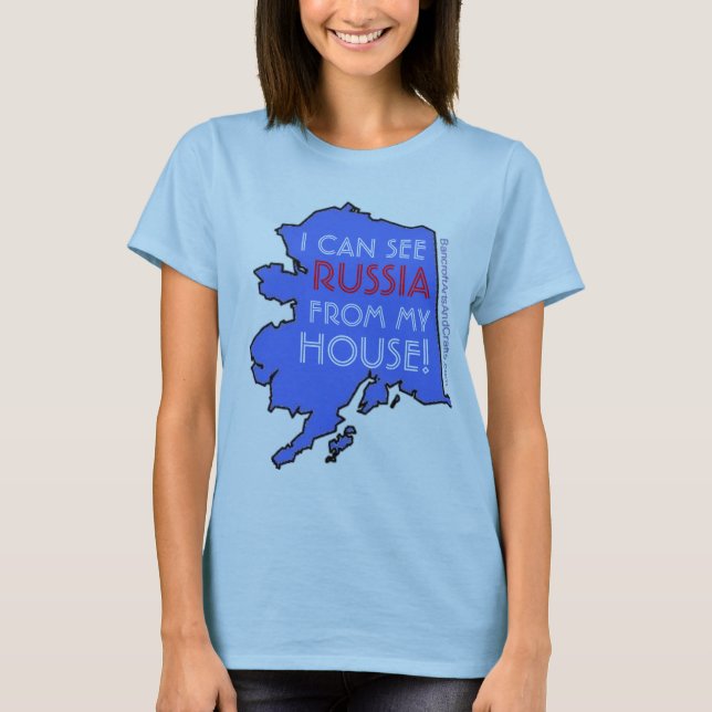 CAMISETA ¡PUEDO VER RUSIA DE MI CASA! (Anverso)