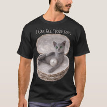 Puedo ver tu alma divertido diseño de gato azul ru