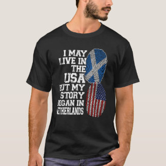 Camiseta Puedo vivir en EE. UU. pero mi historia en Escocia