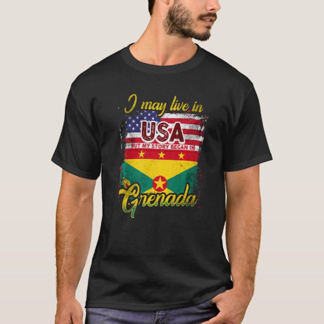 Camiseta Puedo Vivir En Eeuu Pero Mi Historia Comenzó En Gr (Anverso)