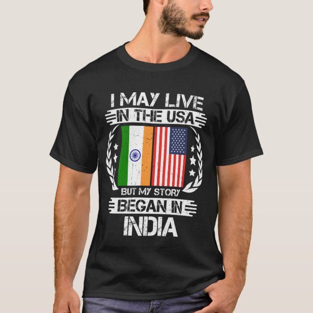 Camiseta Puedo Vivir En EEUU Pero Mi Historia Comenzó En In (Anverso)