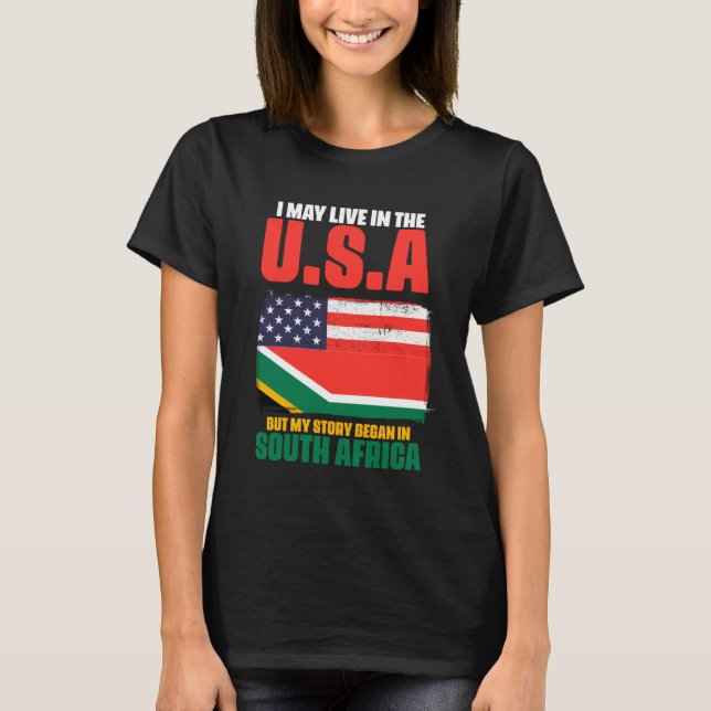 Camiseta Puedo vivir en Estados Unidos pero mi historia com (Anverso)