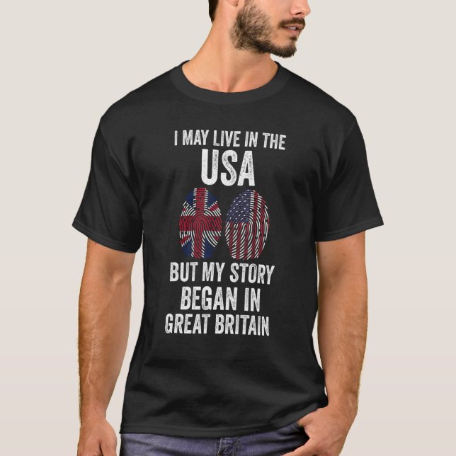 Camiseta Puedo vivir en los Estados Unidos la historia come (Anverso)