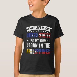 Camiseta Puedo vivir en los Estados Unidos pero mi historia