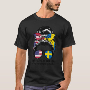 Camiseta Puedo Vivir En Uso Pero Suecia Rosas De Suecia