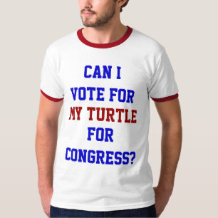 Camiseta ¿Puedo votar por mi tortuga para el Congreso Diver