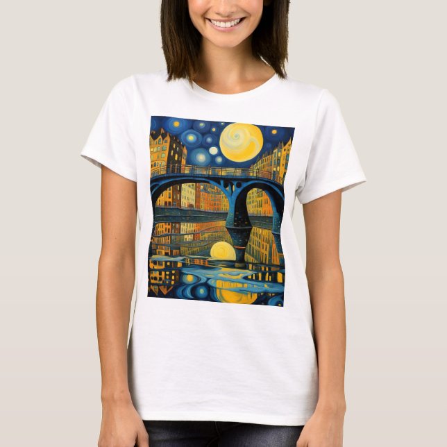 Camiseta Puente bajo luz de la luna 7 (Anverso)