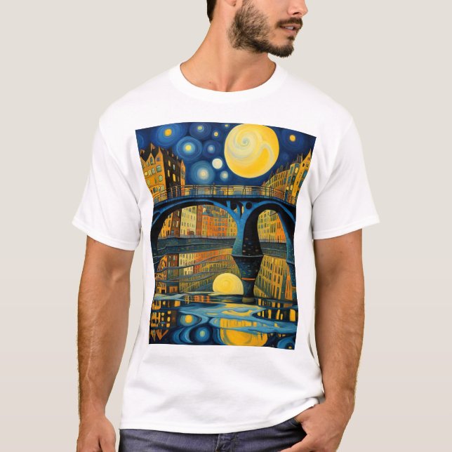 Camiseta Puente bajo luz de la luna 7 (Anverso)