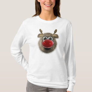 Camiseta Puente borroso del navidad del reno de la