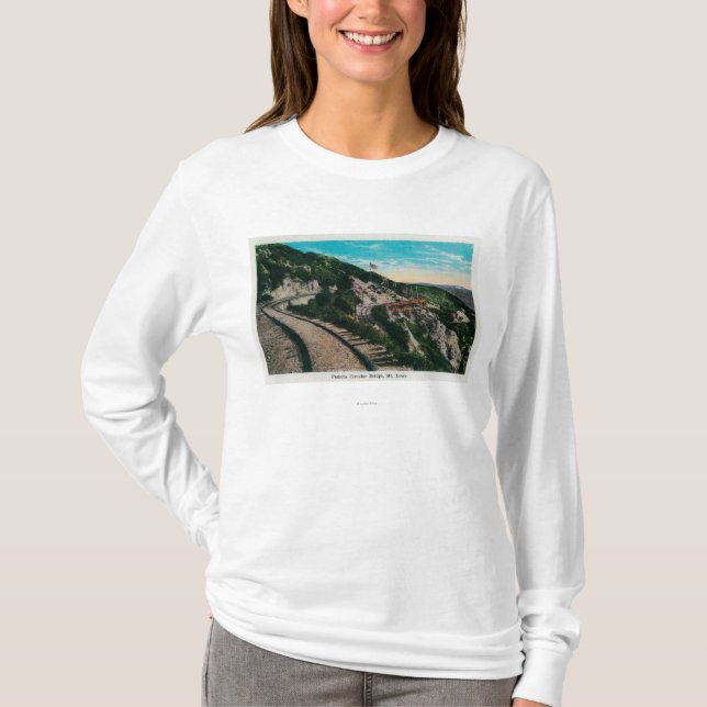Camiseta Puente circular famoso, Mt. LoweMt. Lowe, CA (Anverso)