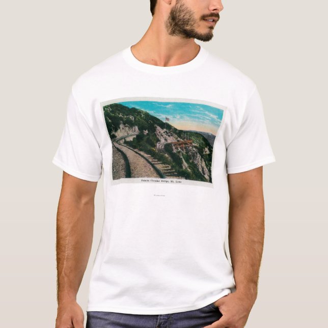 Camiseta Puente circular famoso, Mt. LoweMt. Lowe, CA (Anverso)