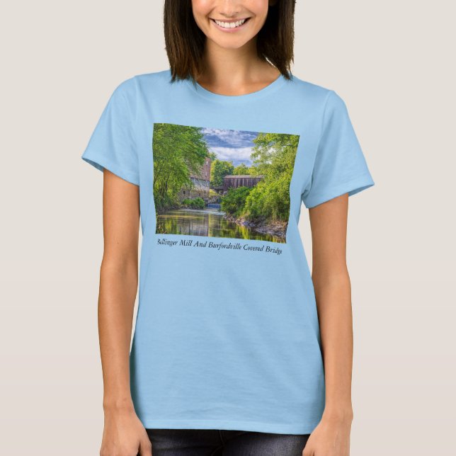 Camiseta Puente Cubierto De Bollinger Mill Y Burfordville (Anverso)