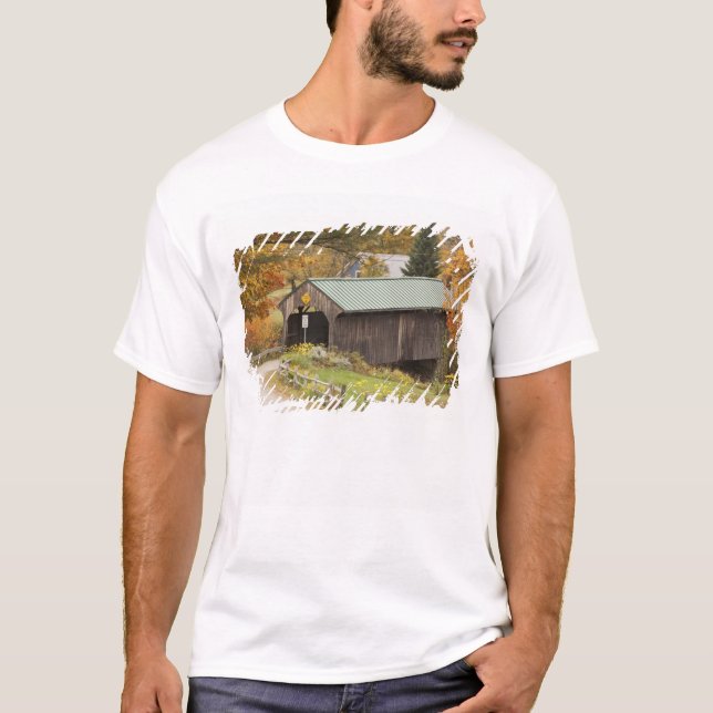 Camiseta Puente cubierto, Vermont, EE. UU. (Anverso)