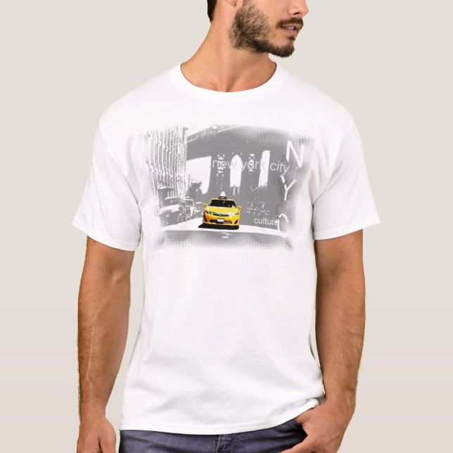 Camiseta Puente de Brooklyn Ciudad Nueva York Nyc Taxi Amar (Anverso)