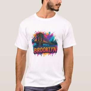 Camiseta Puente de Brooklyn Graffiti Pop Art – Urbano Color