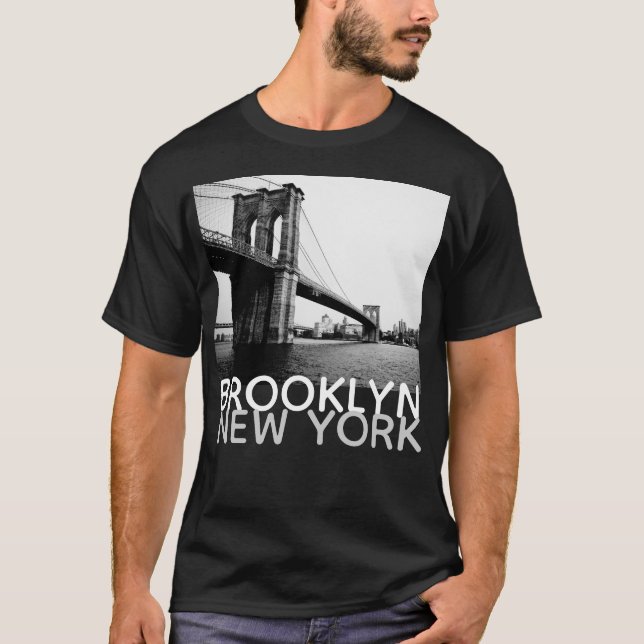 Camiseta Puente de Brooklyn Nueva York, hombres (Anverso)